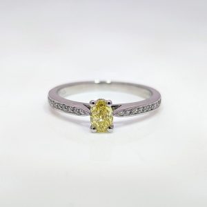 Lab-Grown Yellow Diamond Engagement Ring Platinum | 42312