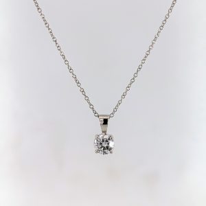 0.52ct Lab Grown Diamond Pendant 9k White Gold | 42890