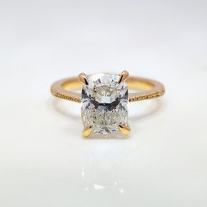 2.44ct Lab-Grown Elongated Cushion Cut Diamond Engagement Ring | 43301