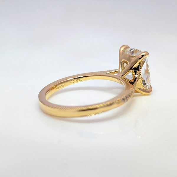 2.44ct Lab-Grown Elongated Cushion Cut Diamond Engagement Ring | 43301 - Image 3