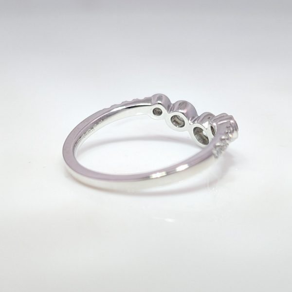 Shaped Diamond Ring Bezel Setting Platinum | 43377 - Image 3