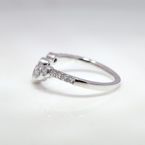 Shaped Diamond Ring Bezel Setting Platinum | 43377 - Image 2