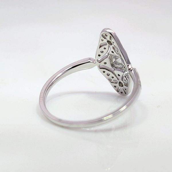 0.30ct Diamond Art Deco Style Ring 18k White Gold | 21101