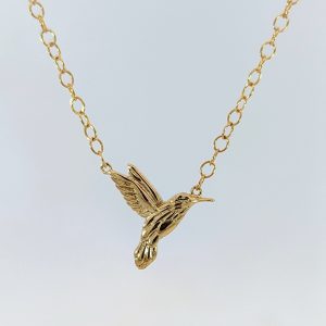 Hummingbird Necklace 9k Yellow Gold | 38746