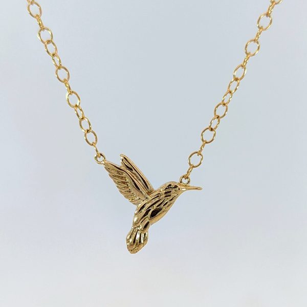 Hummingbird Necklace 9k Yellow Gold | 38746