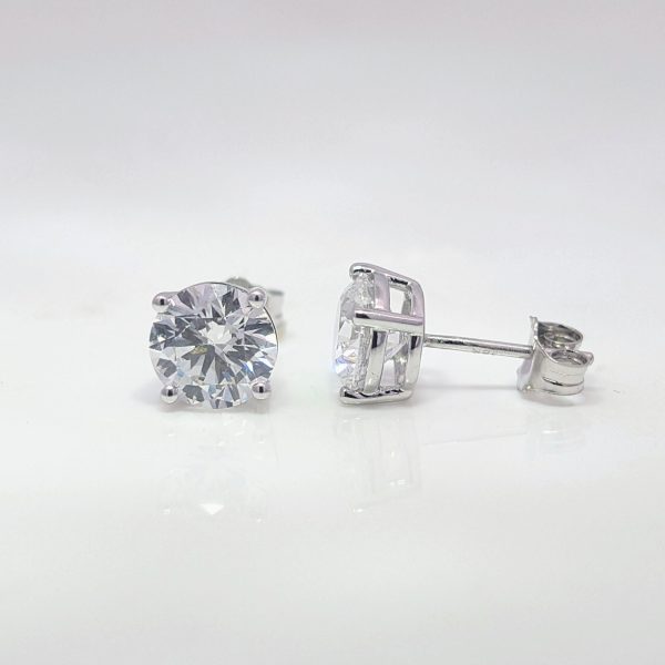 3.05ct Lab-Grown Diamond Stud Earrings 18k White Gold | 43636