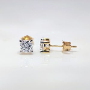 1.07ct Lab-Grown Diamond Stud Earrings 18k Yellow Gold | 43639