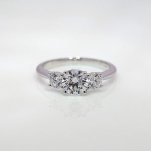 1.26ct Trilogy Lab Grown Diamond Ring 18k White Gold | 42765