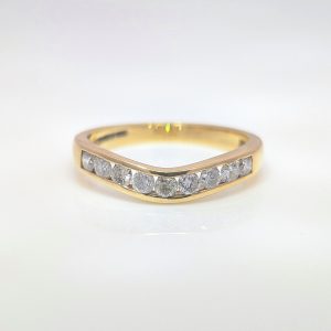 Pre-Loved 0.50ct Diamond Wishbone Ring 18k Yellow Gold | 29881