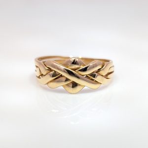 Pre-Loved Gents 4 Piece Puzzle Ring 18ct Yellow Gold | 31239
