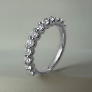 Platinum Lab Grown Diamond Half Eternity Ring | 39656