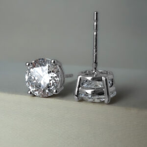 3.05ct Lab-Grown Diamond Stud Earrings 18k White Gold | 43636