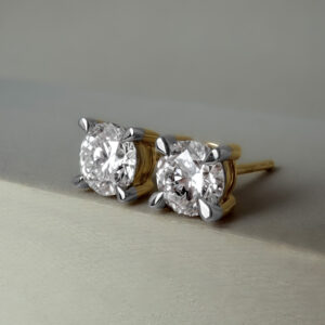1.07ct Lab-Grown Diamond Stud Earrings 18k Yellow Gold | 43639
