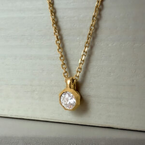 0.15ct Lab Grown Diamond Pendant 9k Yellow Gold | 41004