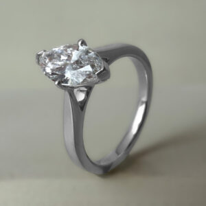 Platinum Marquise Lab Grown Diamond Ring | 41706