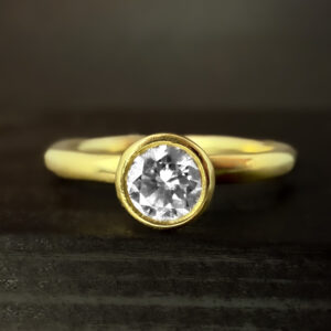 Pre-Loved 0.25ct Solitaire Bezel Set Ring 18k Yellow Gold | 41229