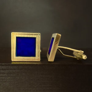 Pre-Loved Lapis Cufflinks 18K Yellow Gold | 26205