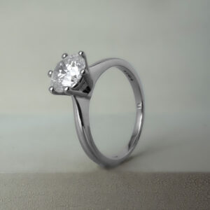 1.11ct Round Brilliant Cut Diamond Solitaire Engagement Ring Platinum | 31349