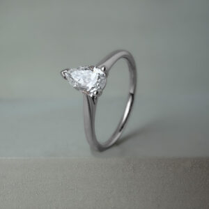 0.50ct Pear Cut Diamond Solitaire Engagement Ring in Platinum | 43222
