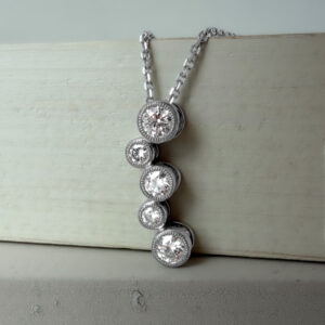 0.41ct Multi-drop Diamond Pendant 18k White Gold | 36485